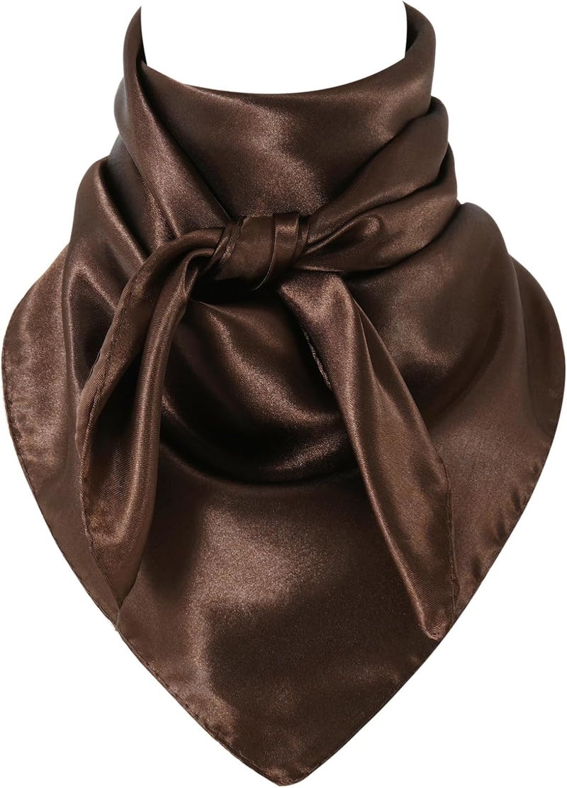 GERINLY Solid Color Wild Rag, Pure Cowboy Bandanas 35 Inch, Bolo Scarf for Men Women - Image 1